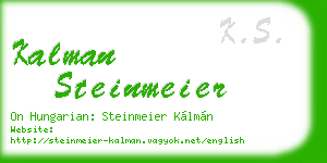 kalman steinmeier business card